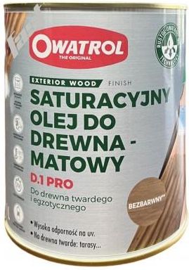 Owatrol D1 Pro Olej Saturacyjny Bezbarwny 5l