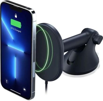 Iottie Uchwyt samochodowy magnetyczny Qi Velox do iPhone z MagSafe na kokpit lub szybę, czarny