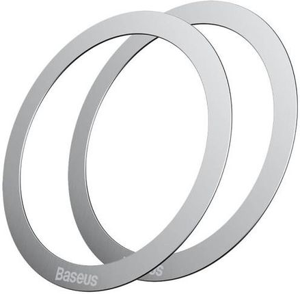Baseus Pierścień magnetyczny Halo Series dla etui bez MagSafe, 2 sztuki, srebrny
