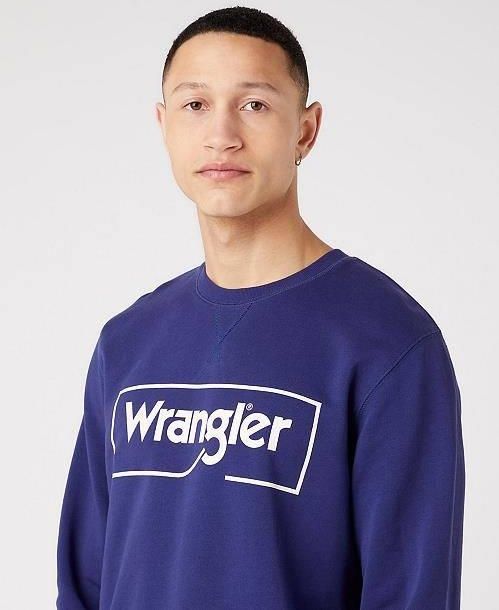Wrangler FRAME CREW - Felpa - deep water/blu