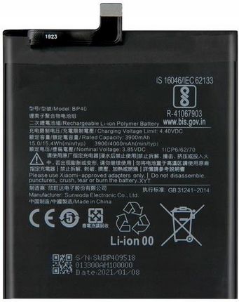 Inna;Mps Nowa Bateria Xiaomi Mi 9T BP41 Mi 9T Pro