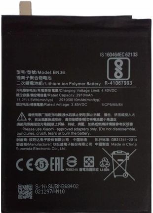Xiaomi Nowa Bateria BN36 do Mi A2
