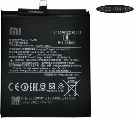 Xiaomi Nowa Bateria BM3M Mi 9SE M1903F2G