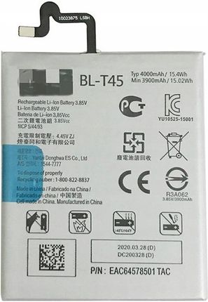 LG Nowa Oryginalna Bateria BL-T45 K50S LMX540EMW