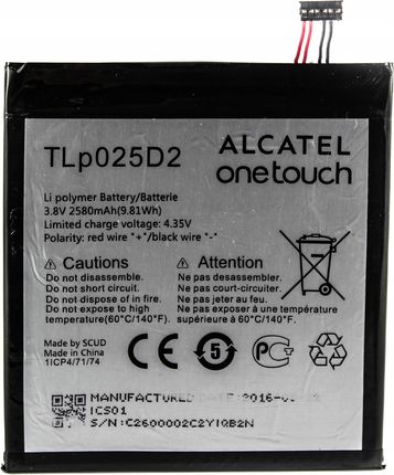 Alcatel Bateria Onetouch TLP025D2 Pixi 4 8050D