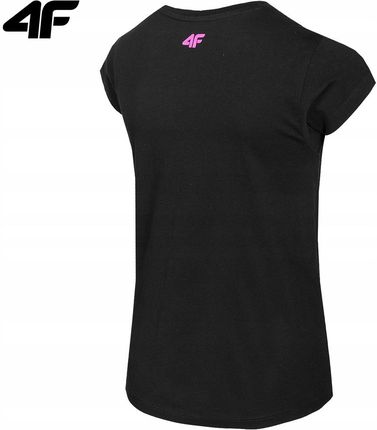 Koszulka dla dziewczynki 4F głęboka czerń HJL22 JTSD011 20S