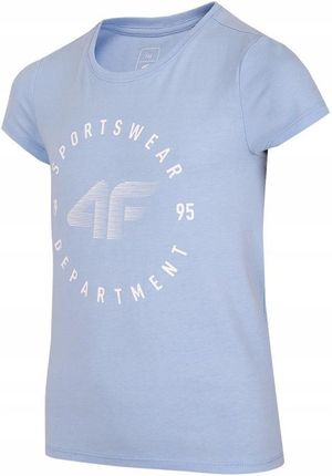 Koszulka dla dziewczynki 4F jasny niebieski HJL22 JTSD003 34S