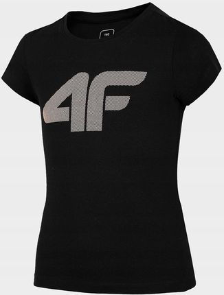 Koszulka dla dziewczynki 4F głęboka czerń HJL22 JTSD005 20S