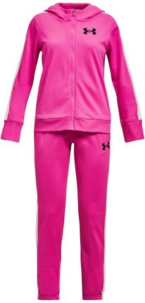 Dziewczęcy dres komplet treningowy UNDER ARMOUR UA Knit Hooded Tracksuit - różowy