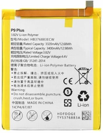 Bateria do Huawei P9 Plus HB376883ECW 3400mAh
