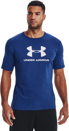 Męski t-shirt z nadrukiem UNDER ARMOUR SPORTSTYLE LOGO SS - niebieski