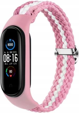 Jerry Opaska pleciona Smart Band M5/M6/M7 Pink-white R