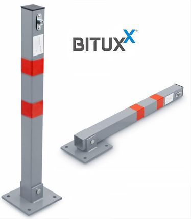 Bituxx® Pojedyncza Blokada Parkingowa Składany Słupek Barierka 65Cm