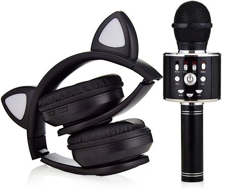 Webski Mikrofon do Karaoke z głośnikiem z Podświetleniem