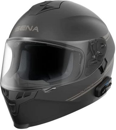 Sena OutRide ECE kask motocyklowy na całą twarz ze zintegrowanym interkomem Bluetooth i łącznością ze smartfonem (czarny matowy, XL)