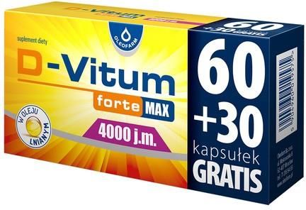 Oleofarm D-Vitum Forte Max 4000 J.M 90kaps (60 + 30 kaps)