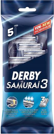 Derby Jednorazowe Maszynki Do Golenia Samurai 3 Opakowanie 5szt.