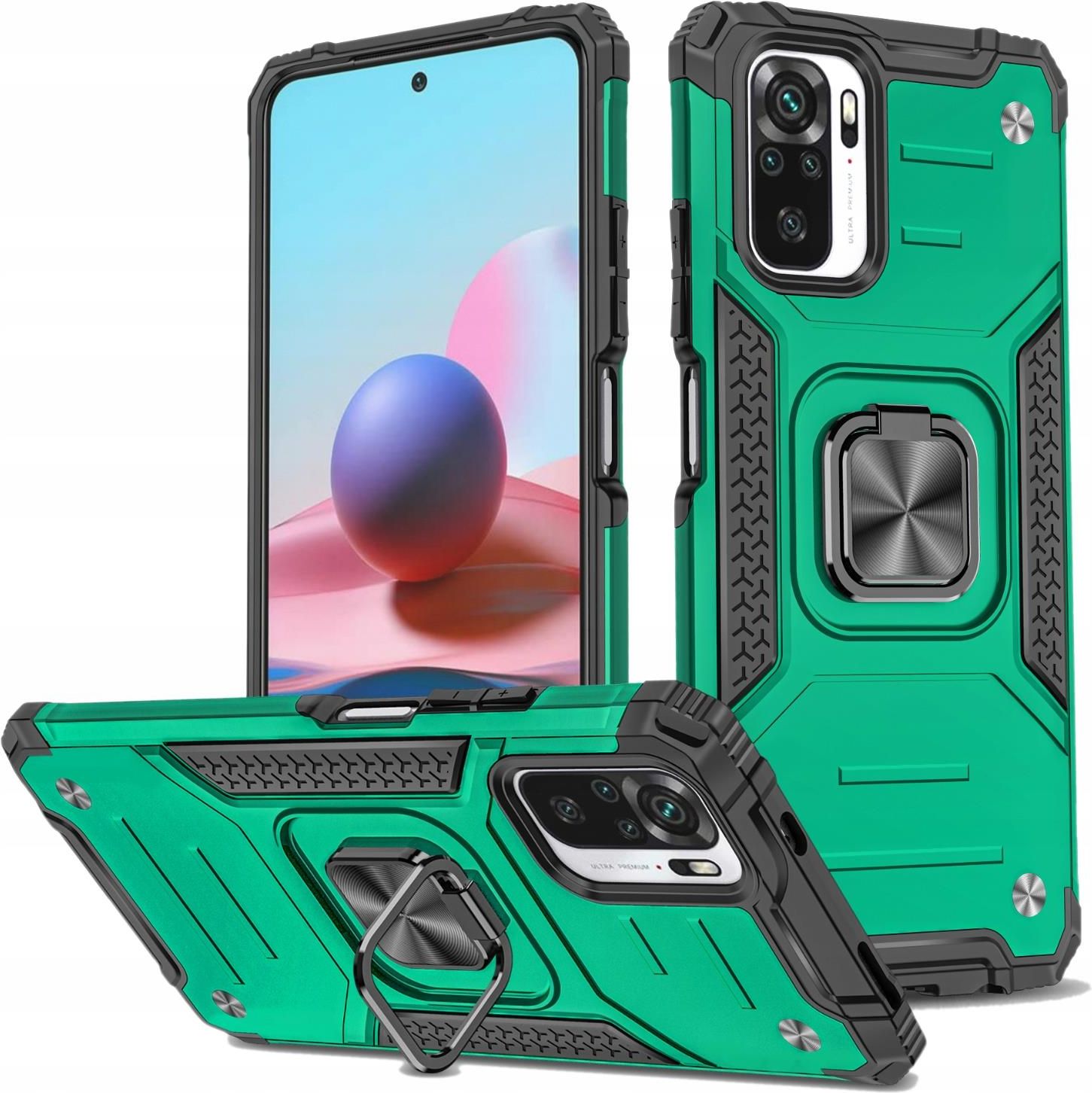ONEFLOW Custodia Pali In Pelle Vegana Per Xiaomi Redmi Note 10/10S - Marrone Scuro, Sottile, Protezione Fotocamera