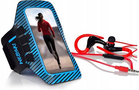 Webski Sportowe zauszne słuchawki do biegania+armband