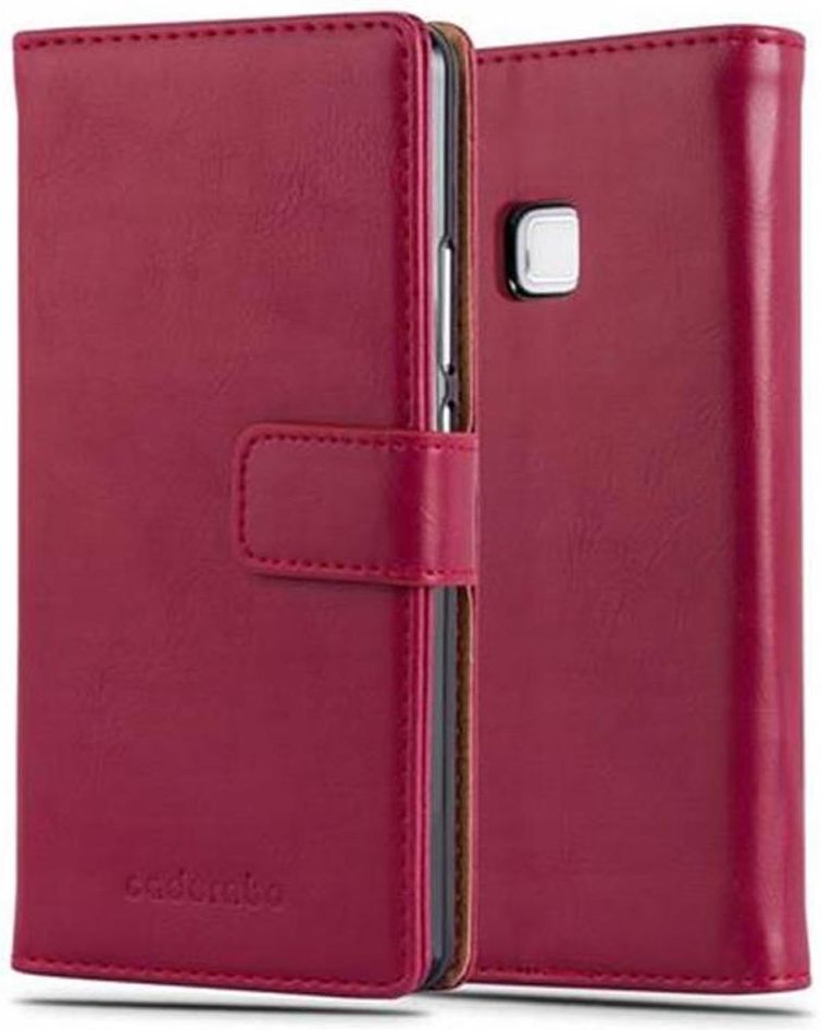 Custodia Cadorabo Flip Per Huawei P9 Lite - Cover Portafoglio Con Chiusura Magnetica Rosso Mela