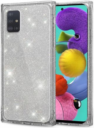 Erbord Etui Square Glitter Do Galaxy A51 Brokat Case