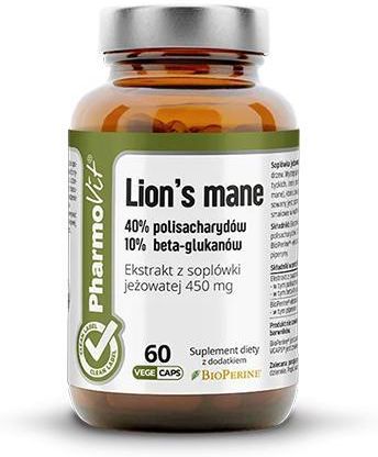 Pharmovit Lions Mane 40% Polisacharydów 10% Beta-Glukanów 60kaps.