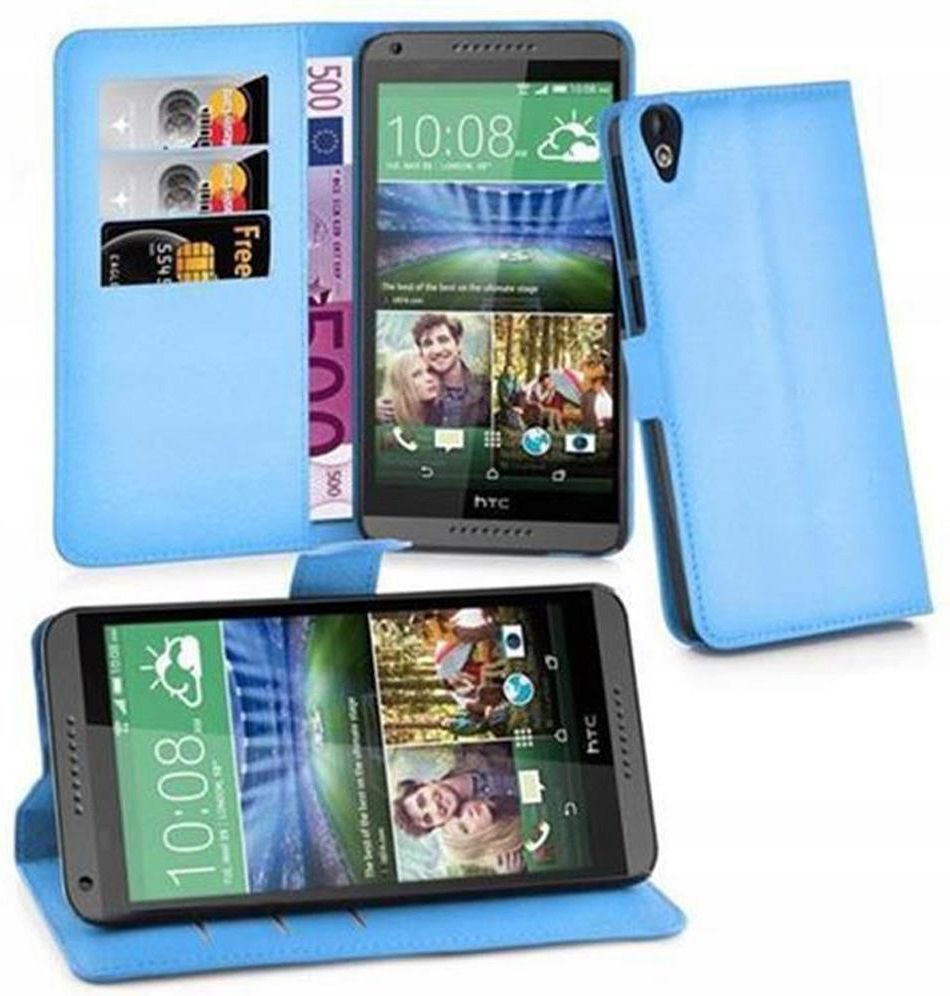 Custodia Flip Cadorabo Per HTC Desire 820 – Nero Notte – Pelle Finta Con Chiusura Magnetica E Supporto