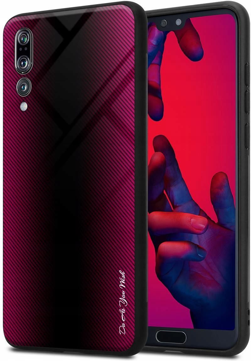 Cadorabo Cover Per Huawei P20 Pro / P20 Plus - Custodia Bicolore Viola E Rosso, Protezione In TPU E Vetro Temperato