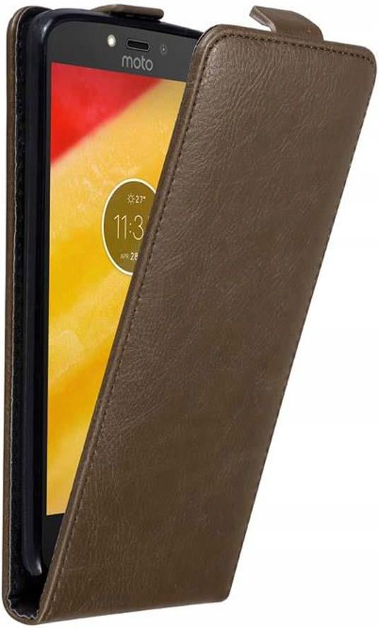 Cadorabo Custodia Libro Per Motorola Moto C Plus – Grigio Chiaro/Marrone, Portafoglio Con Vani Carte, Stand Magnetico - 5