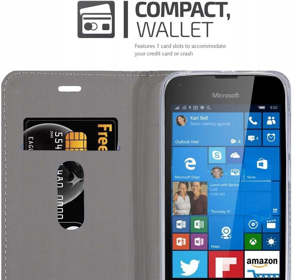 Cadorabo Cover A Libro Per Nokia Lumia 550 – Rossa Zafferano – Custodia Portafoglio Con Chiusura Magnetica E Funzione Stand