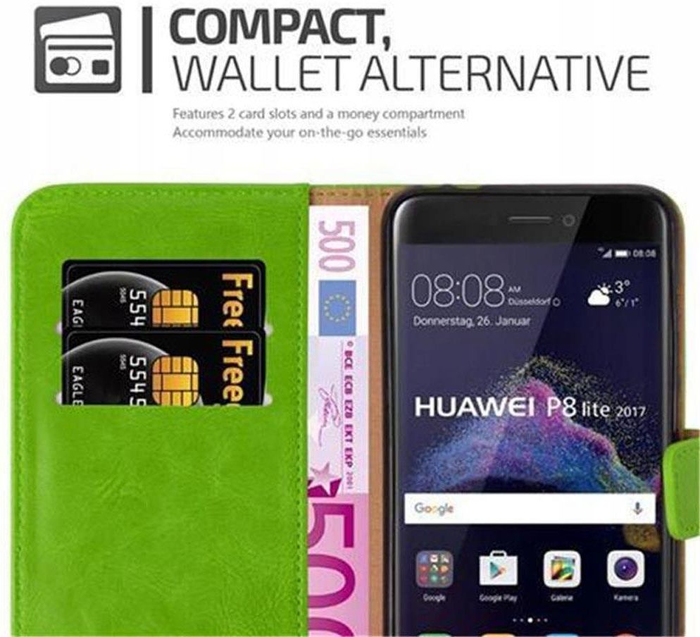 Cadorabo - Custodia Per Huawei P9 Lite In Bruno Caffè - Protezione In Stile Flip
