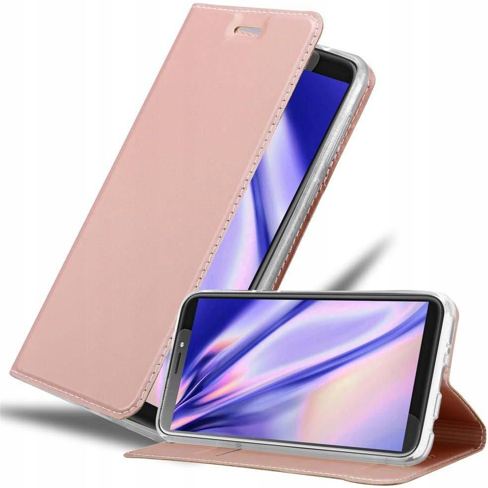 Custodia Libro Portafoglio Per HTC Desire 12 PLUS - Pelle Finta Rosso Vinaccia, Con Vani Carte, Chiusura Magnetica E Funzione Stand