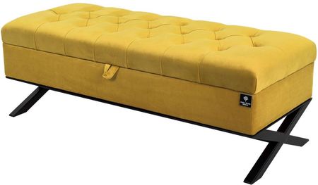 Emra Wood Design Kufer Skrzynia Pikowany Cytrynowa Żółcień Model Qm 14 9246