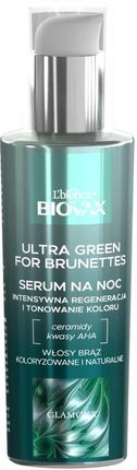 Biovax Glamour Ultra Green For Brunettes Serum Do Włosów Na Noc 100 ml