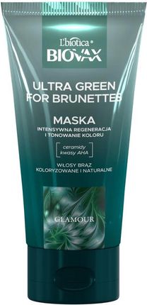 Biovax Glamour Ultra Green For Brunettes Maska Do Włosów 150Ml