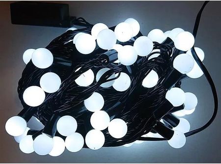Lampki choinkowe kulki 200 LED-16m białe zimne małe kulki led