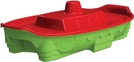 PiaskownicaZamykana Statek Czerwono-Zielony