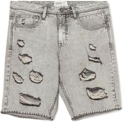 Cropp - Szare jeansowe szorty - Jasny szary
