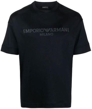 EMPORIO ARMANI luksusowy męski t-shirt BLU NAVY