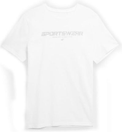 Męska koszulka 4F SS23 TSHM364 biały 10S L