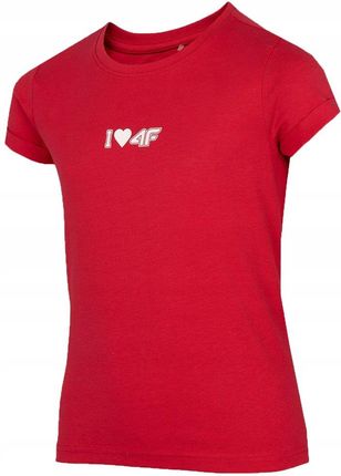 Koszulka dla dziewczynki 4F czerwona HJZ22 JTSD005 62S