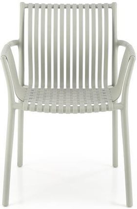 Krzesło ogrodowe K492, plastikowe, do ogrodu, na balkon, szare