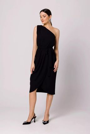 Elegancka sukienka w greckim stylu (Czarny, S)