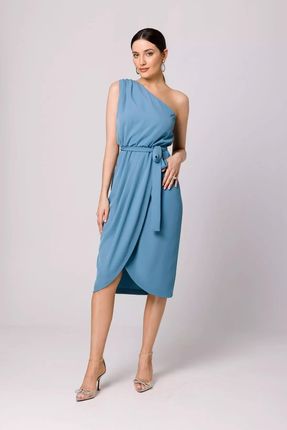 Elegancka sukienka w greckim stylu (Niebieski, L)