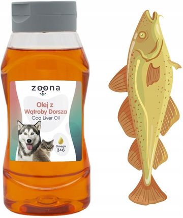 Olej z Wątroby Dorsza 500ml Tran Sierść Wit. A i D