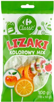Carrefour Classic Lizaki kolorowy mix 100 g (10 x 10 g)