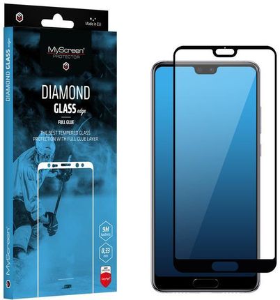 Lamel Huawei P20 Szkło Hartowane Z Klejem Na Całej Powierzchni Myscreen Diamond Glass Edge Full Glue (Czarna Ramka)