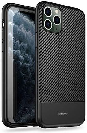 Crong Prestige Carbon Cover Kompatybilny Z Bezprzewodowym Ładowaniem Qi Do Iphone 11 Pro Czarny