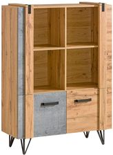 Zdjęcie Dolmar Regał Niski Lofter 4 Dąb Wotan Beton Millenium 100388755 - Drawno