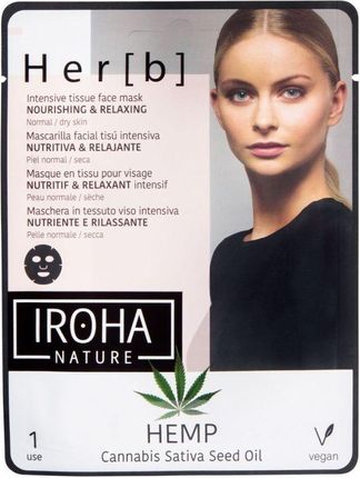 Iroha Nature Nourishing & Relaxing Tissue Intensywnie Odżywczo-Relaksacyjna Maseczka W Płachcie Do Twarzy Cannabis 20 g